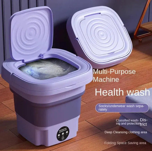 Portable Mini Folding Washing Machine with Spinner for Travel, Dorm, and Camping