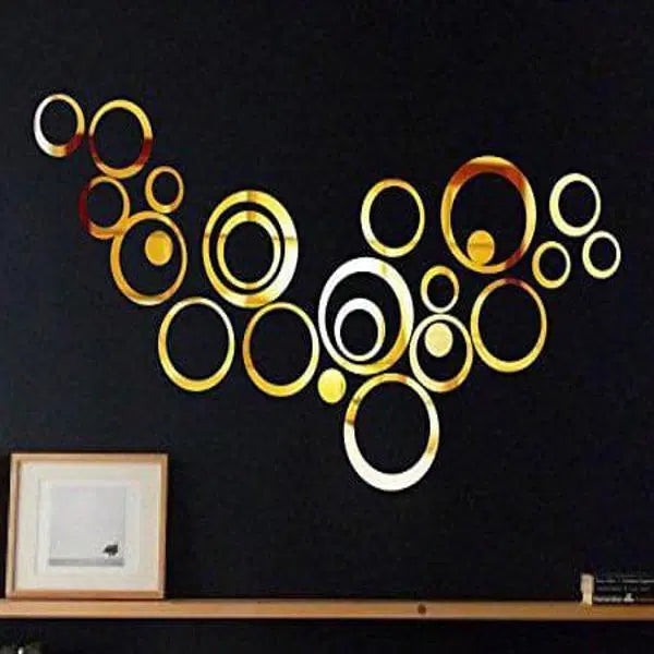 Acrylic 3D Wall Sticker (Golden)