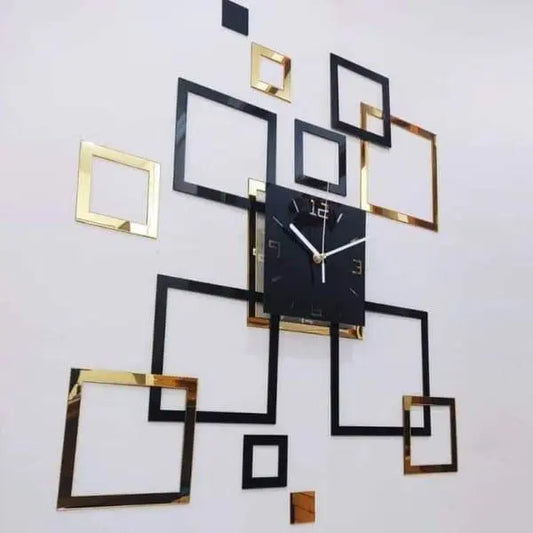 Sleek Modern Analogue Wall Clock – Stylish Black MDF Wooden Wall Clock for Home and Office Décor