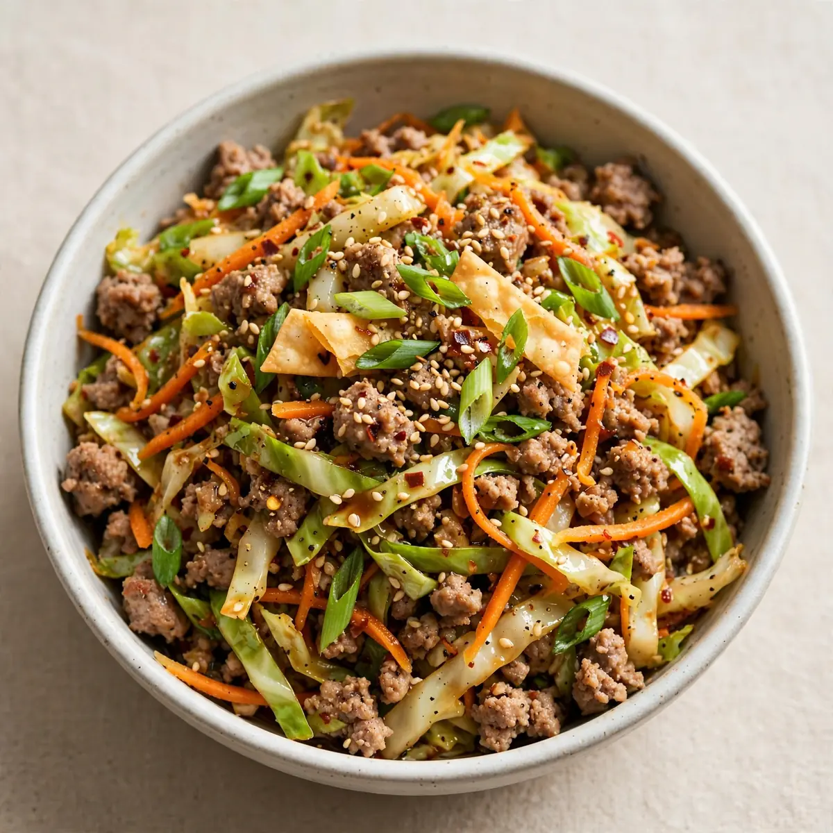 20-Minute Egg Roll in a Bowl Budget Meal Prep