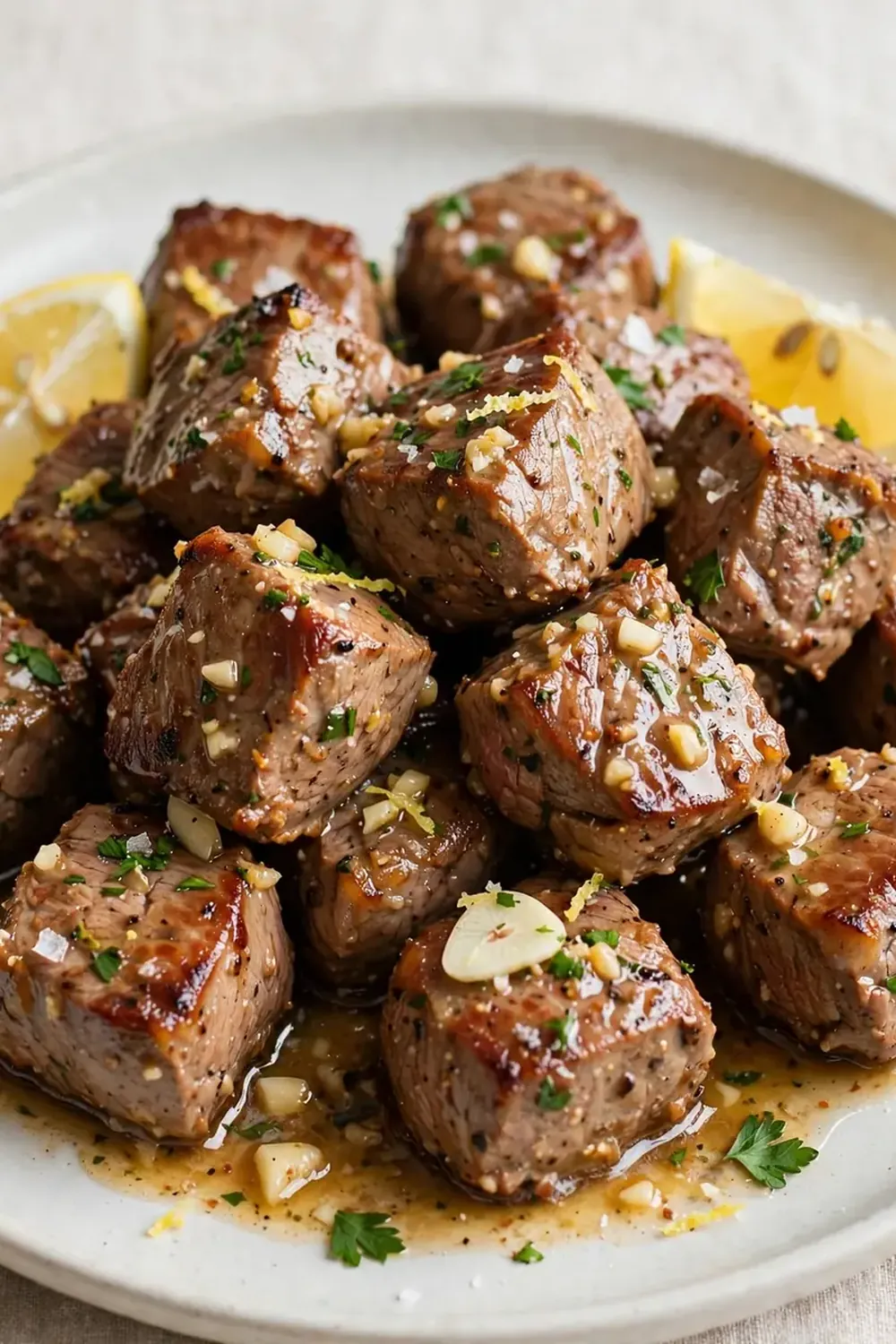 15-Minute Lemon Garlic Butter Steak Bites