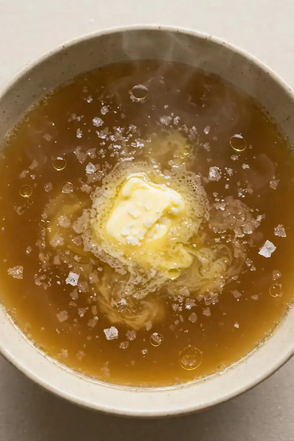 Pure Beef Bone Broth with Salt and Grass-Fed Butter