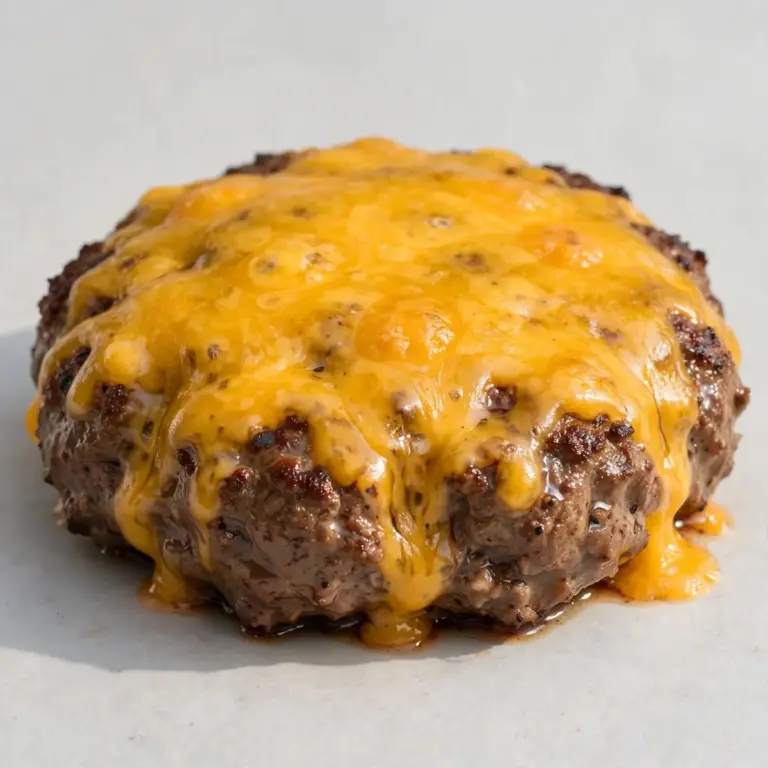 Budget-Friendly Beef Patty with Melted Cheddar for Meal Prep