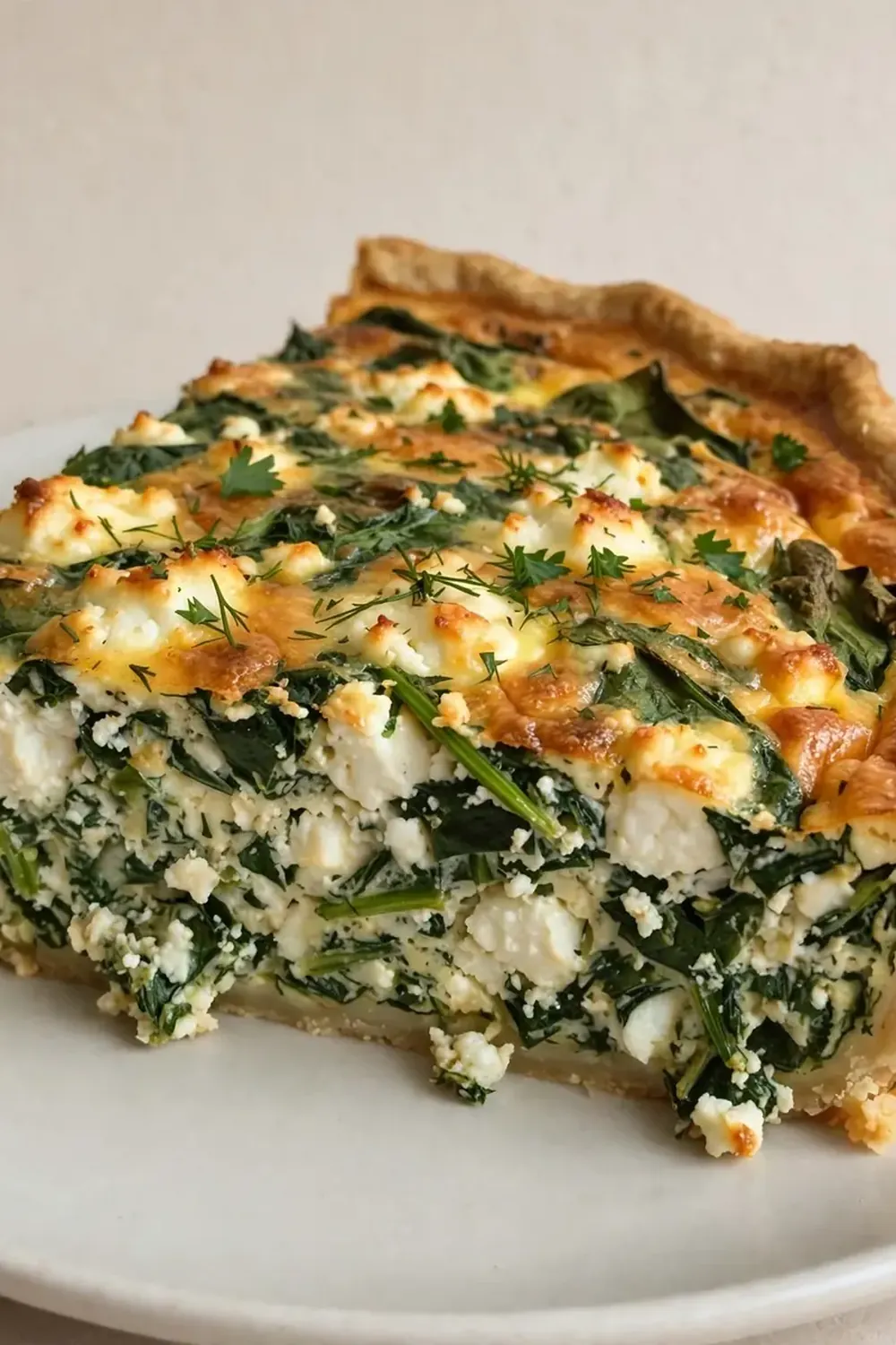 Crustless Spinach and Feta Quiche