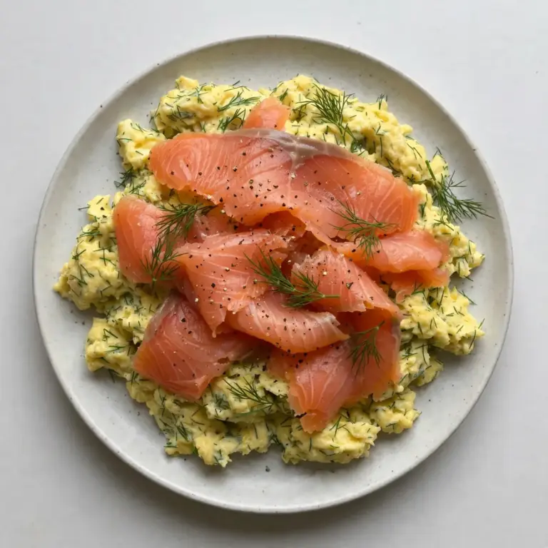 Budget-Friendly Smoked Salmon and Dill Scrambled Eggs