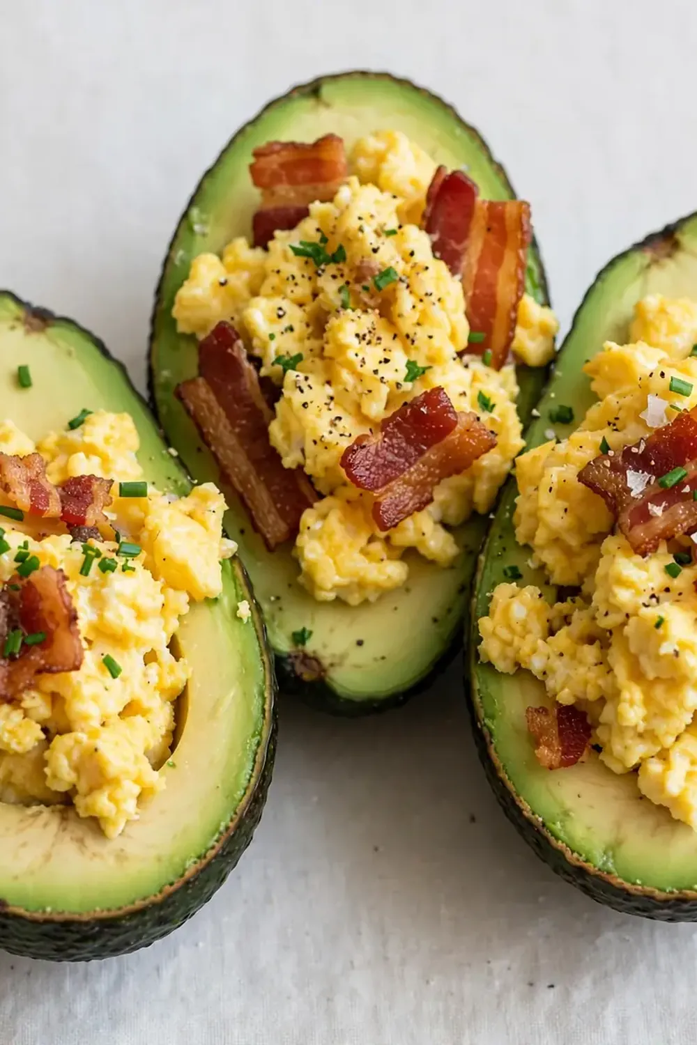 Avocado and Beef Bacon Egg Boats