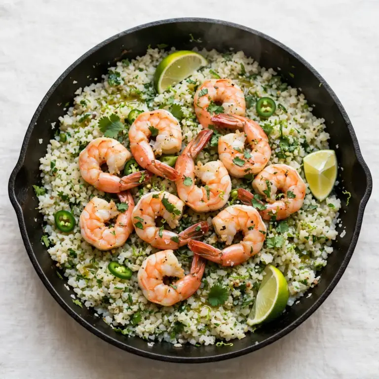 Budget Meal Prep Cilantro Lime Shrimp with Cauli Rice