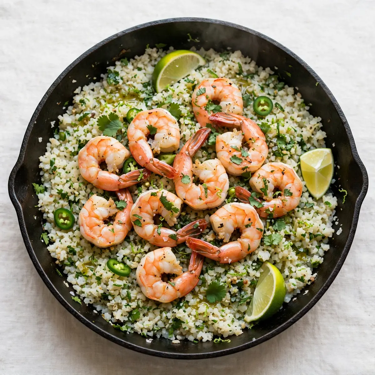 Budget Meal Prep Cilantro Lime Shrimp with Cauli Rice