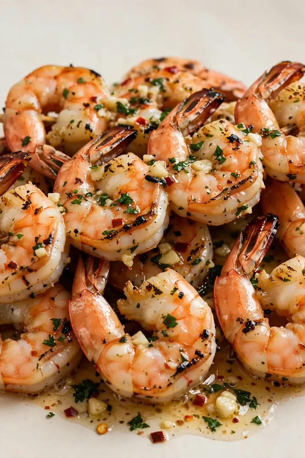 Grilled Jumbo Shrimp Skewers in Garlic Butter