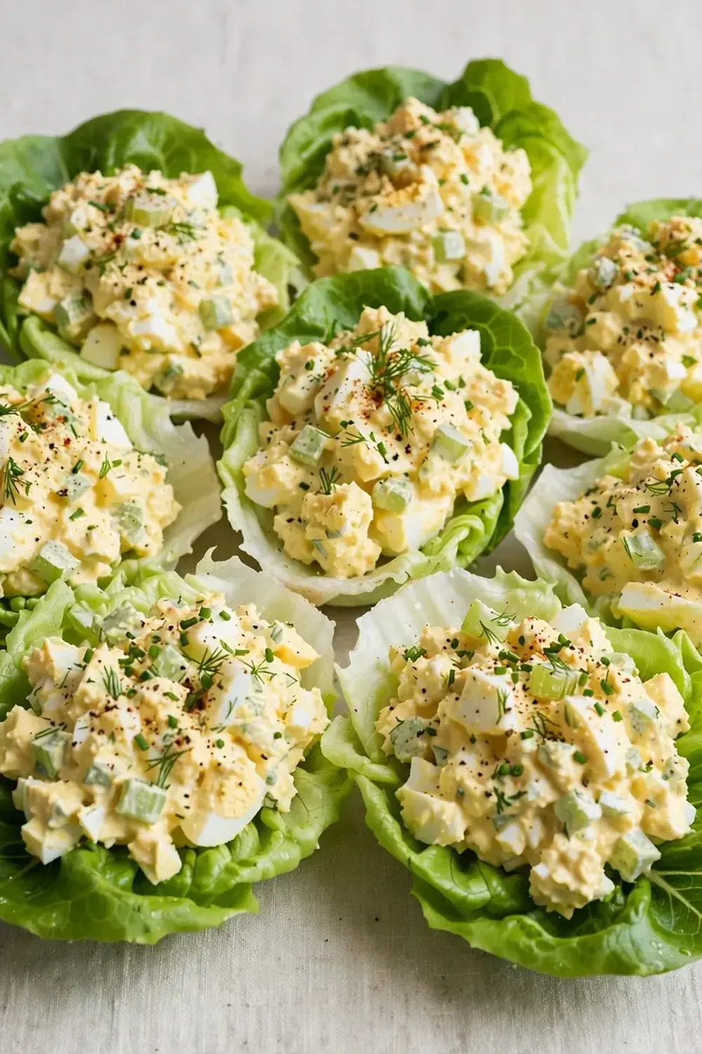 Hard-Boiled Egg Salad Lettuce Cups