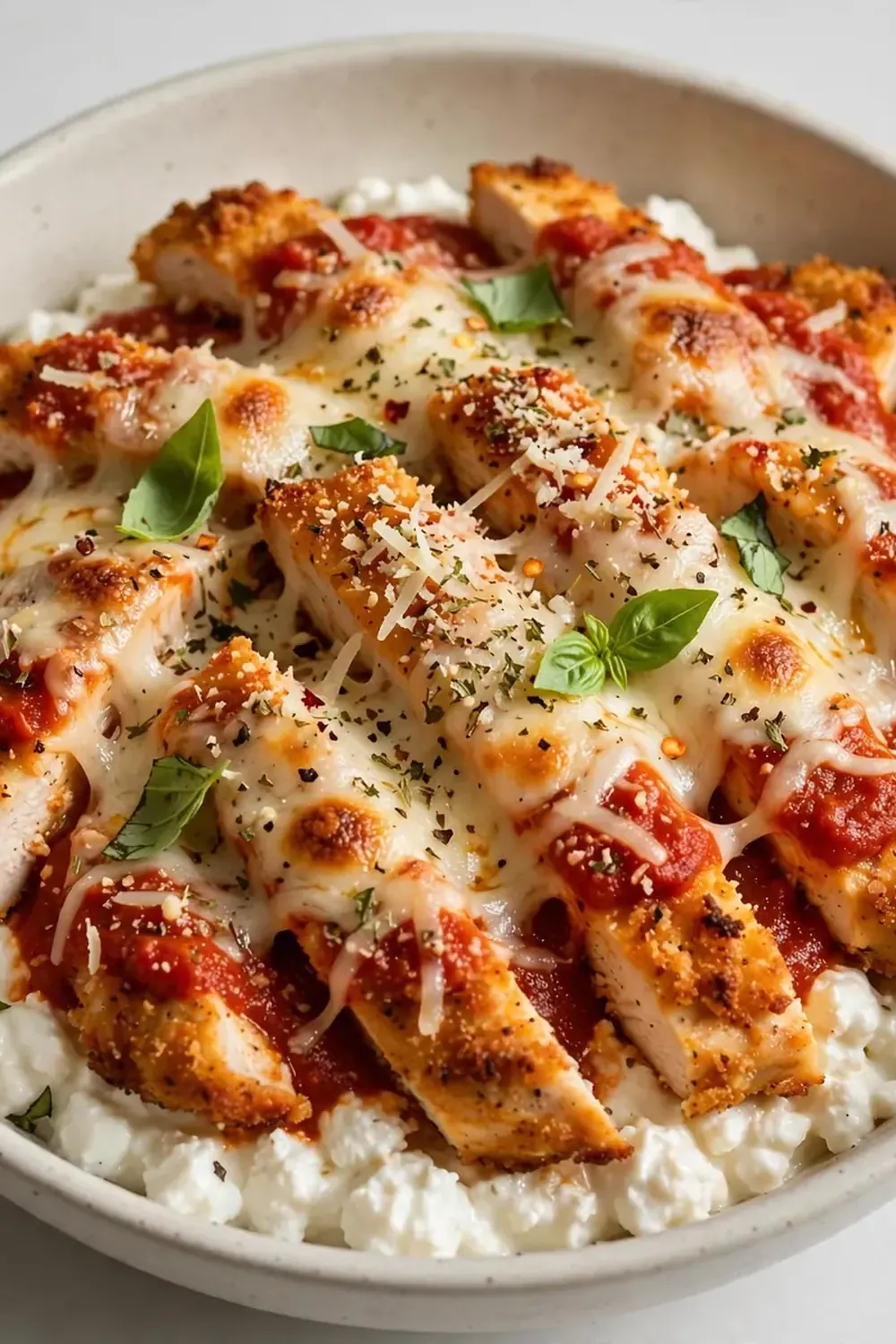 Chicken Parm Cottage Cheese Bowl