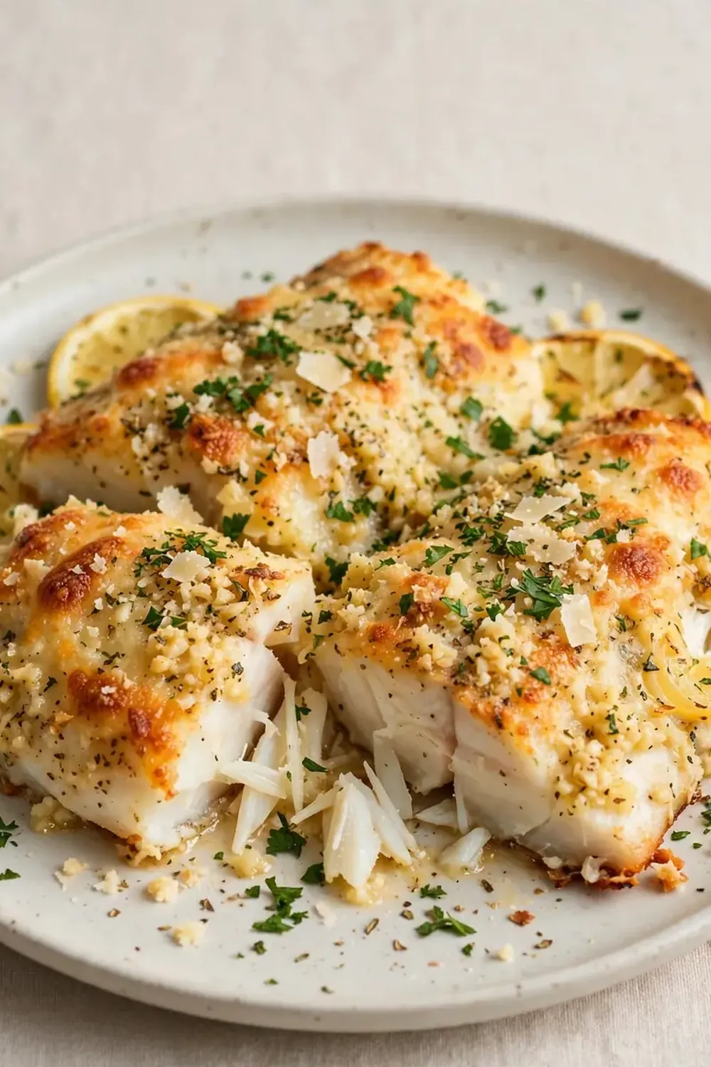 Garlic Parmesan Baked Cod