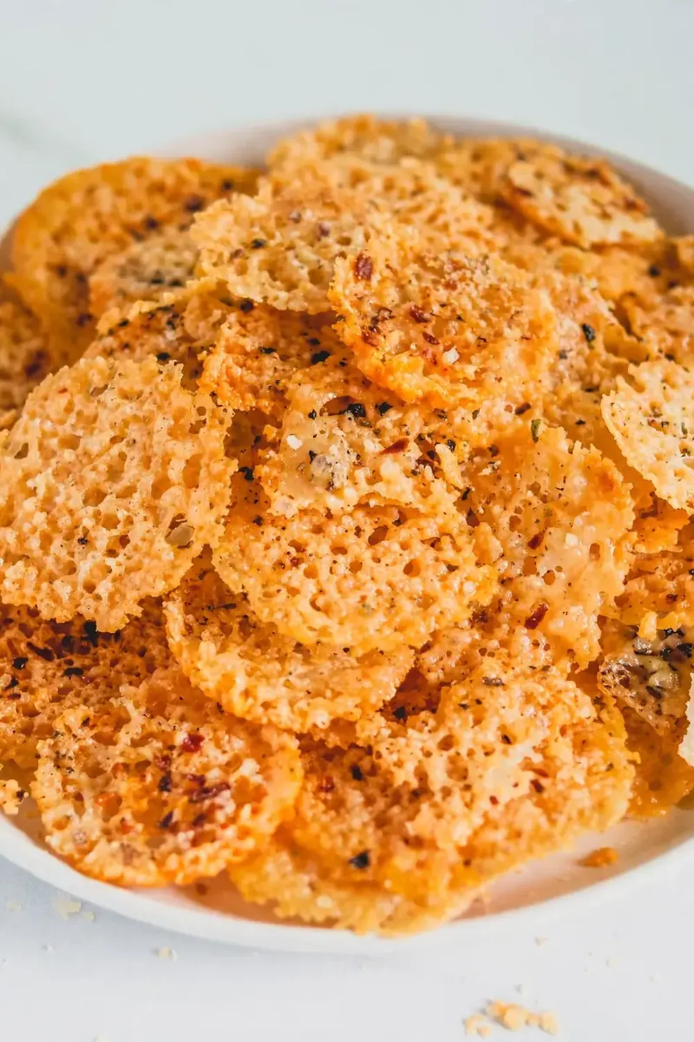 Baked Parmesan Cheese Crisps